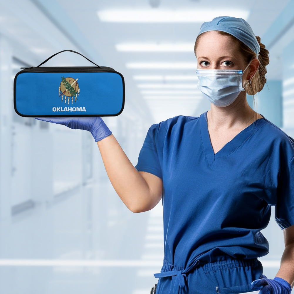 Oklahoma Flag Inspired Stethoscope Storage Bag