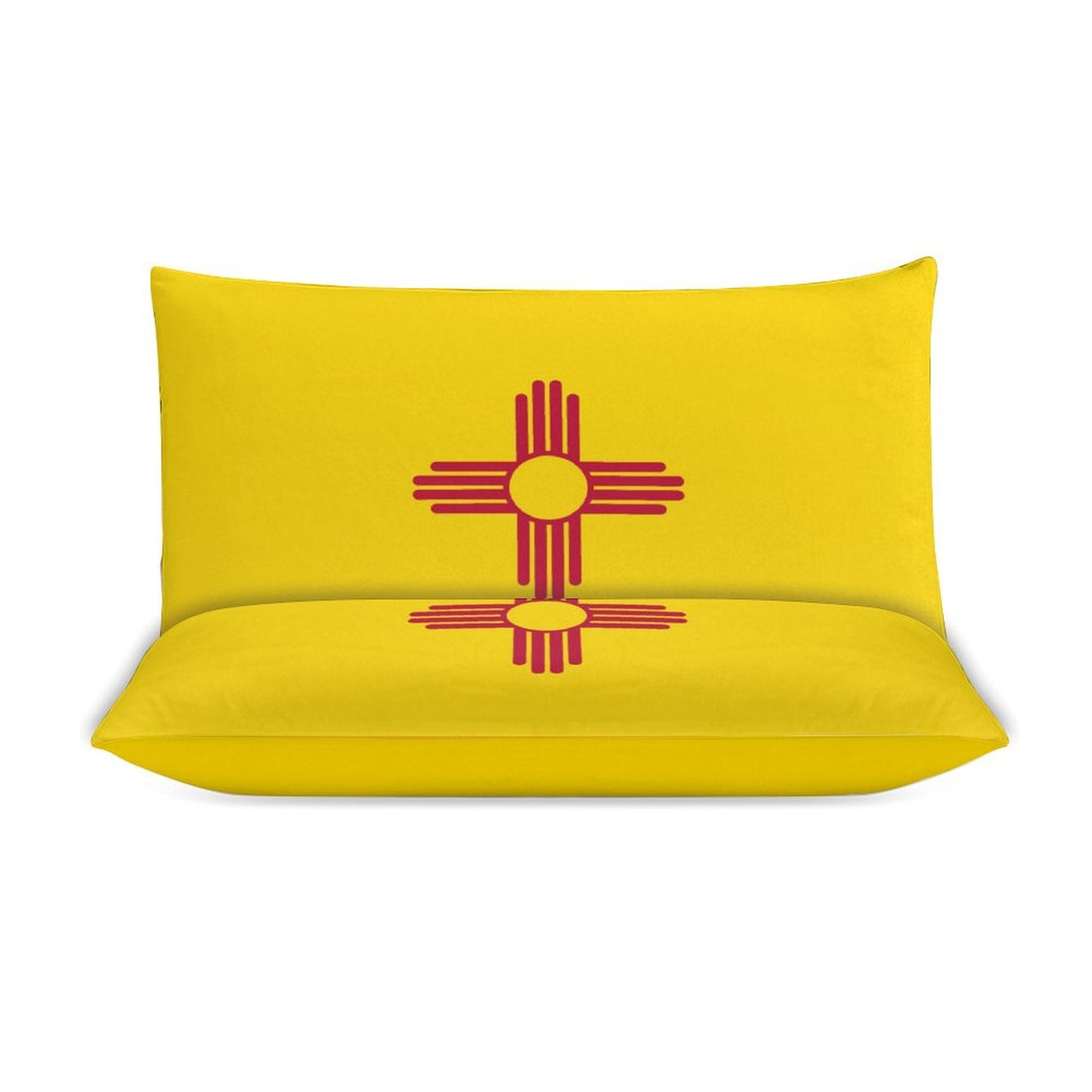 New Mexico Flag Inspired 3-Piece Bedding Set (1 Duvet Cover + 2 Pillow Shams) – 102"×90"