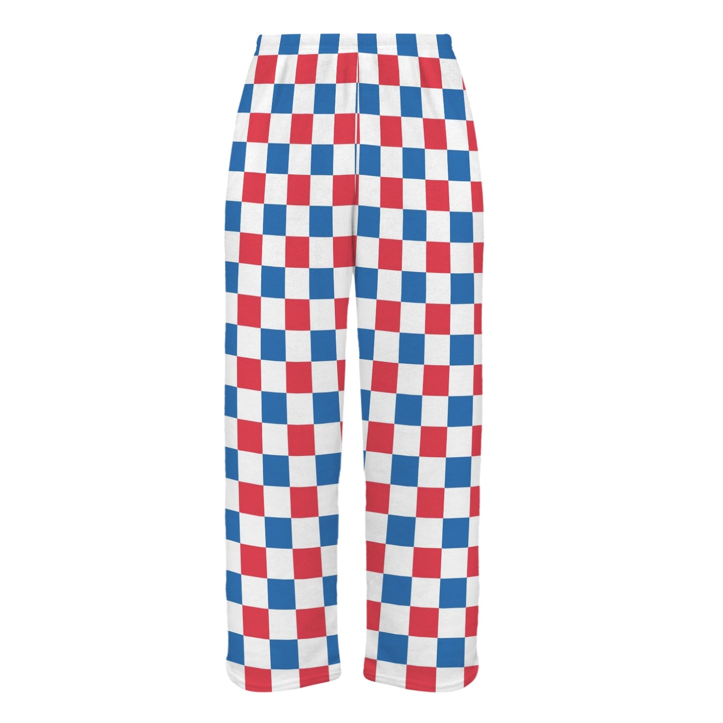USA/American Flag Inspired Checkered Pattern Women's Flannel Pajama Trousers Made in the USA