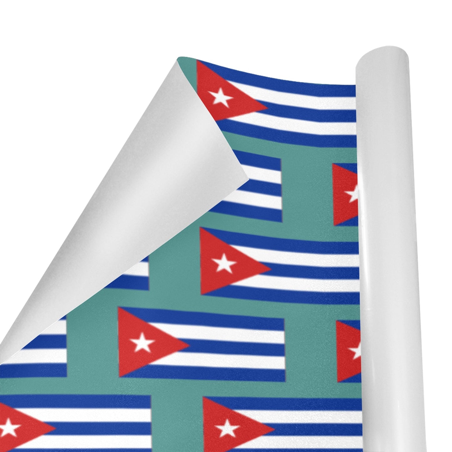 Cuba Flag Inspired Custom Gift Wrapping Paper 58"x 22.5" (4 Rolls)