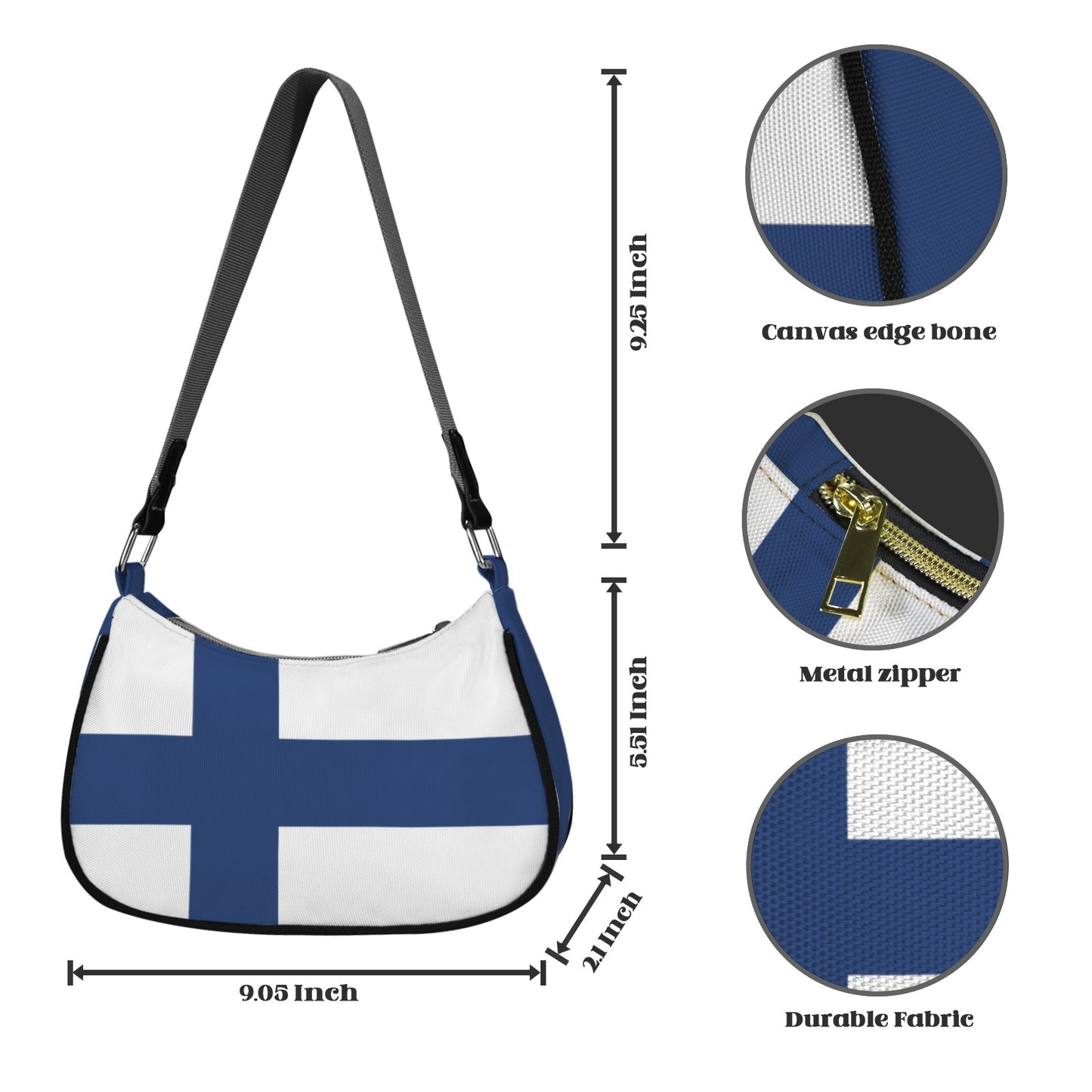 Finland Flag Inspired Women's Shoulder Bag