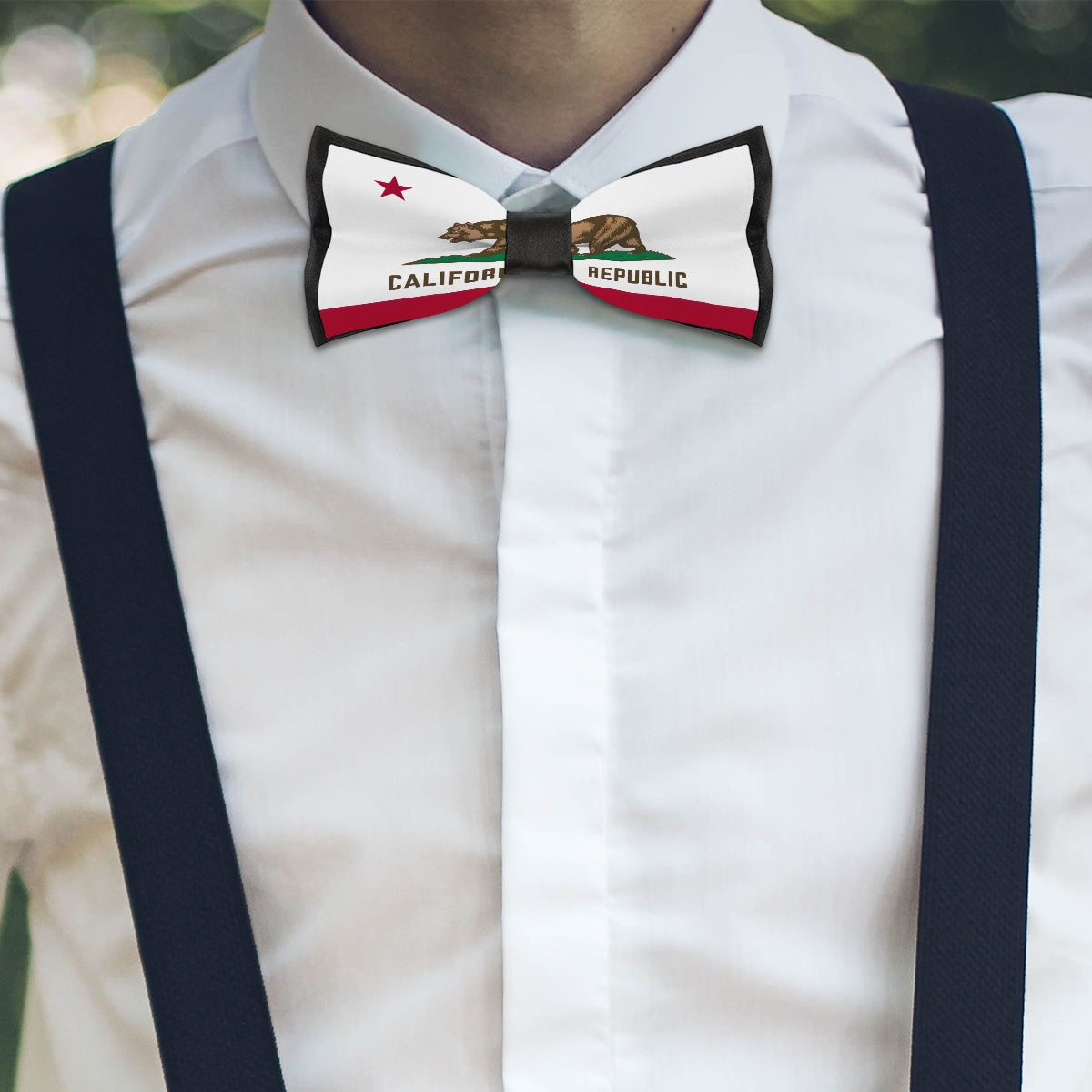 California Flag Inspired Bow Tie – Look Sharp, Show your Columbian Pride-1