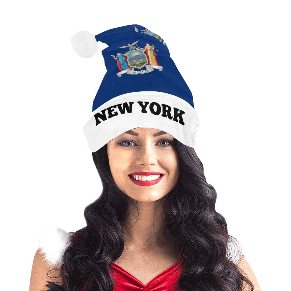 New York Flag Christmas Santa Hat