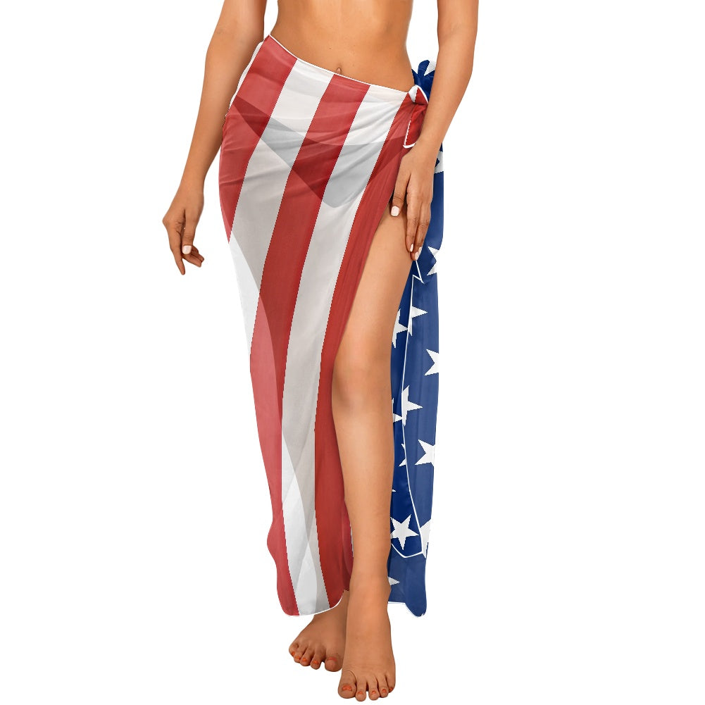 USA/American Flag Inspired Bikini Cover-Up Style-1