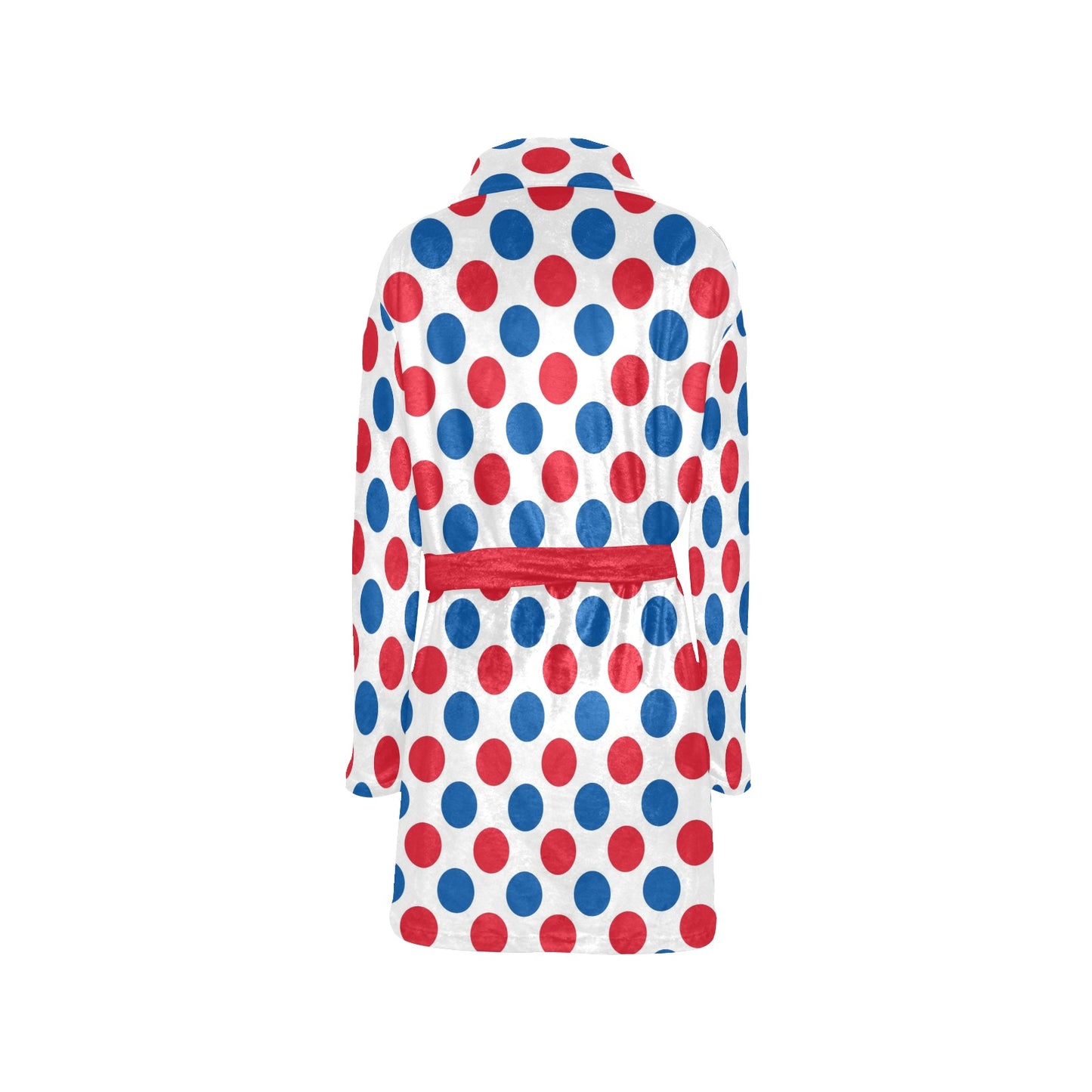 USA/American Flag Inspired Polka Dot Pattern Women's Fleece Robe