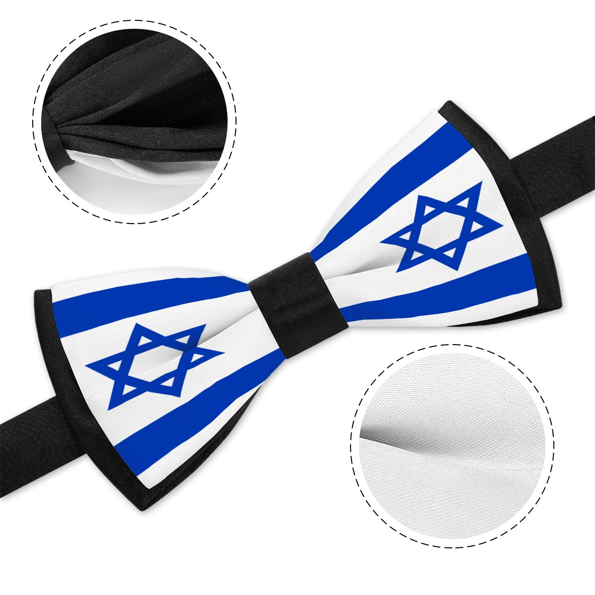 Israel Flag Inspired Bow Tie – Look Sharp, Show your Columbian Pride