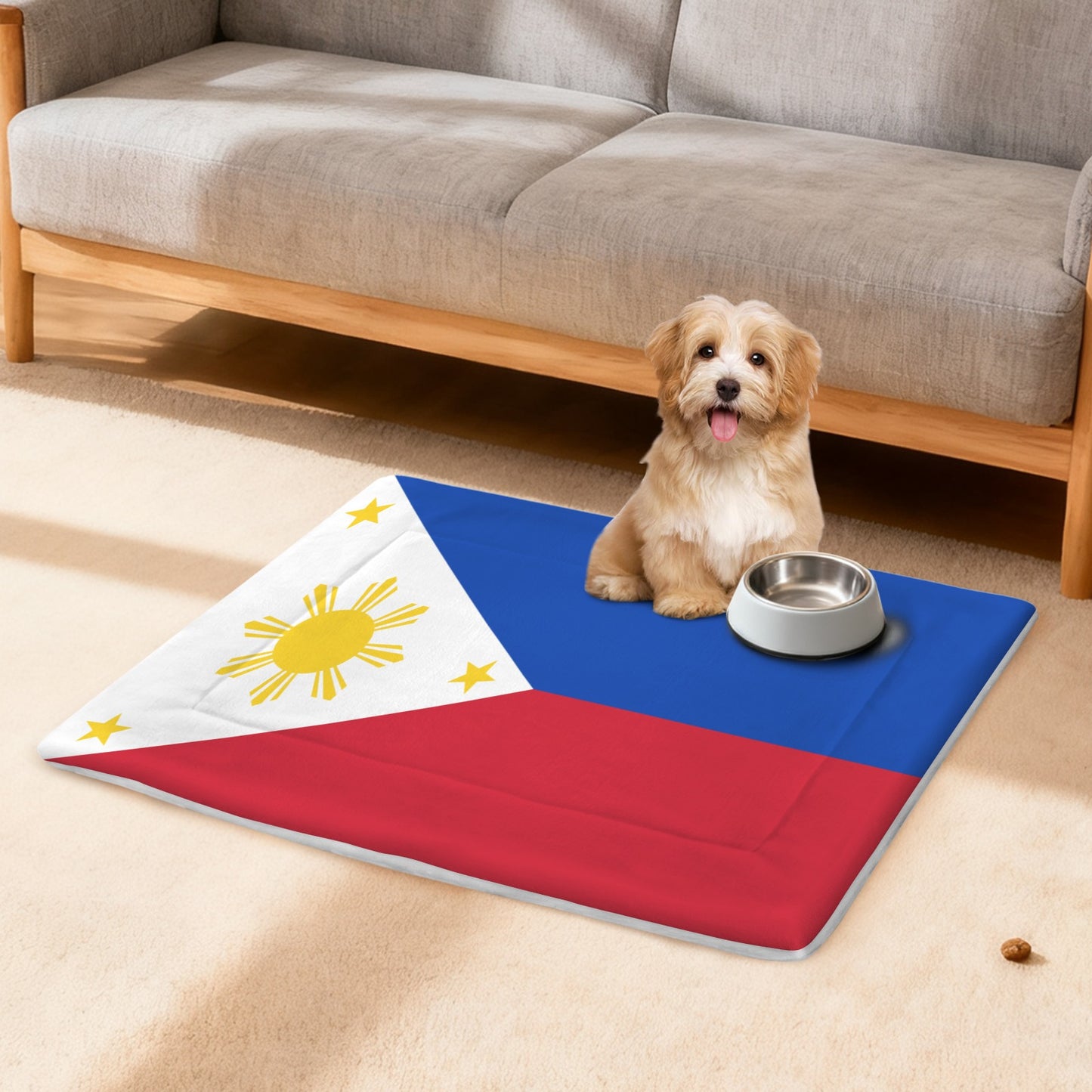 Philippines Flag Inspired Pet Mat 25x18inch (Made in the USA)