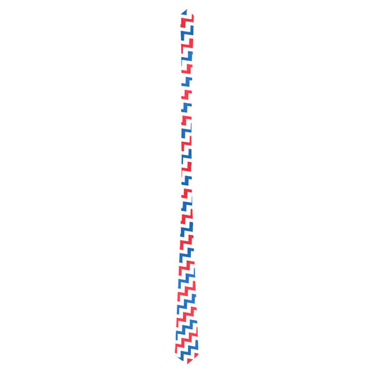USA/American Flag Inspired Stair Pattern Classic Necktie (Two Sides)