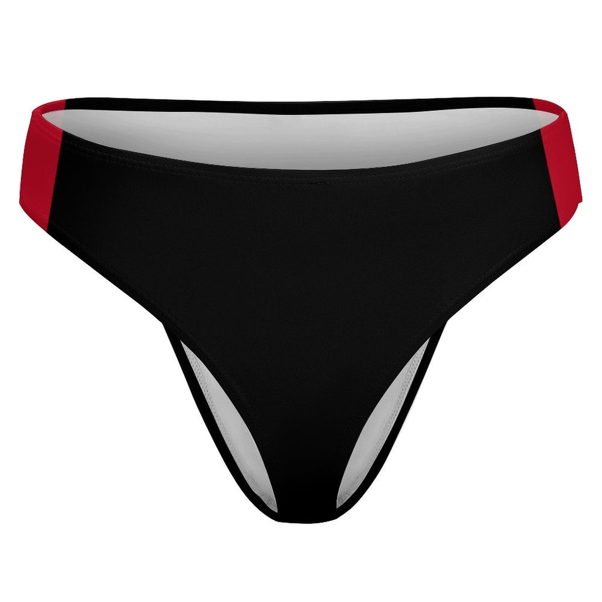 Thin Red Line Flag Inspired T-Back Thong Bikini