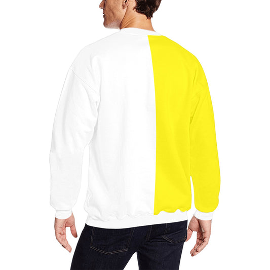 Vatican City Flag Inspired Men’s Fuzzy Sweatshirt Made in USA