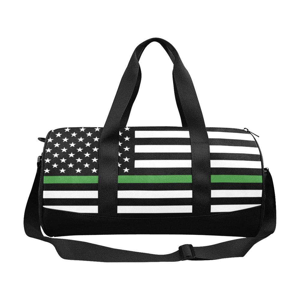 Thin Green Line Flag Inspired Travel Duffel Bag
