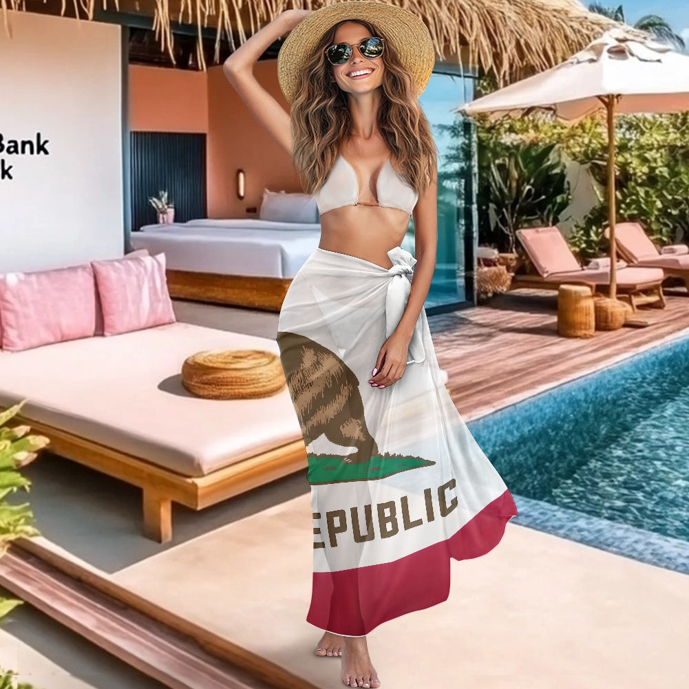 California Flag Inspired Bikini Cover-Up