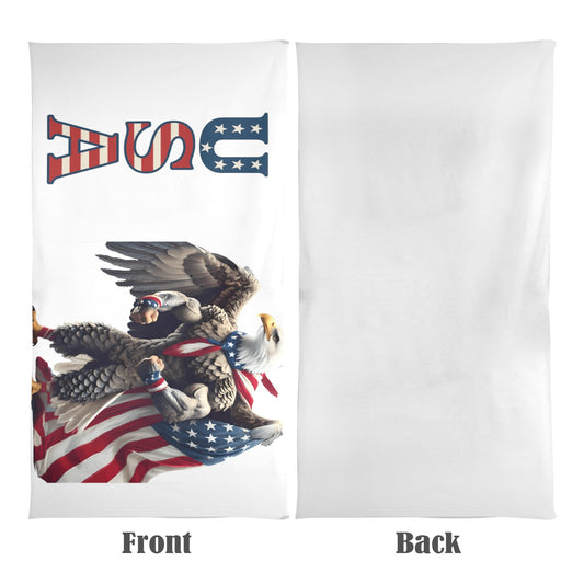 USA/American Flag Inspired Eagle with Cape "USA" Beach Towel 31"x71" (Made in USA)