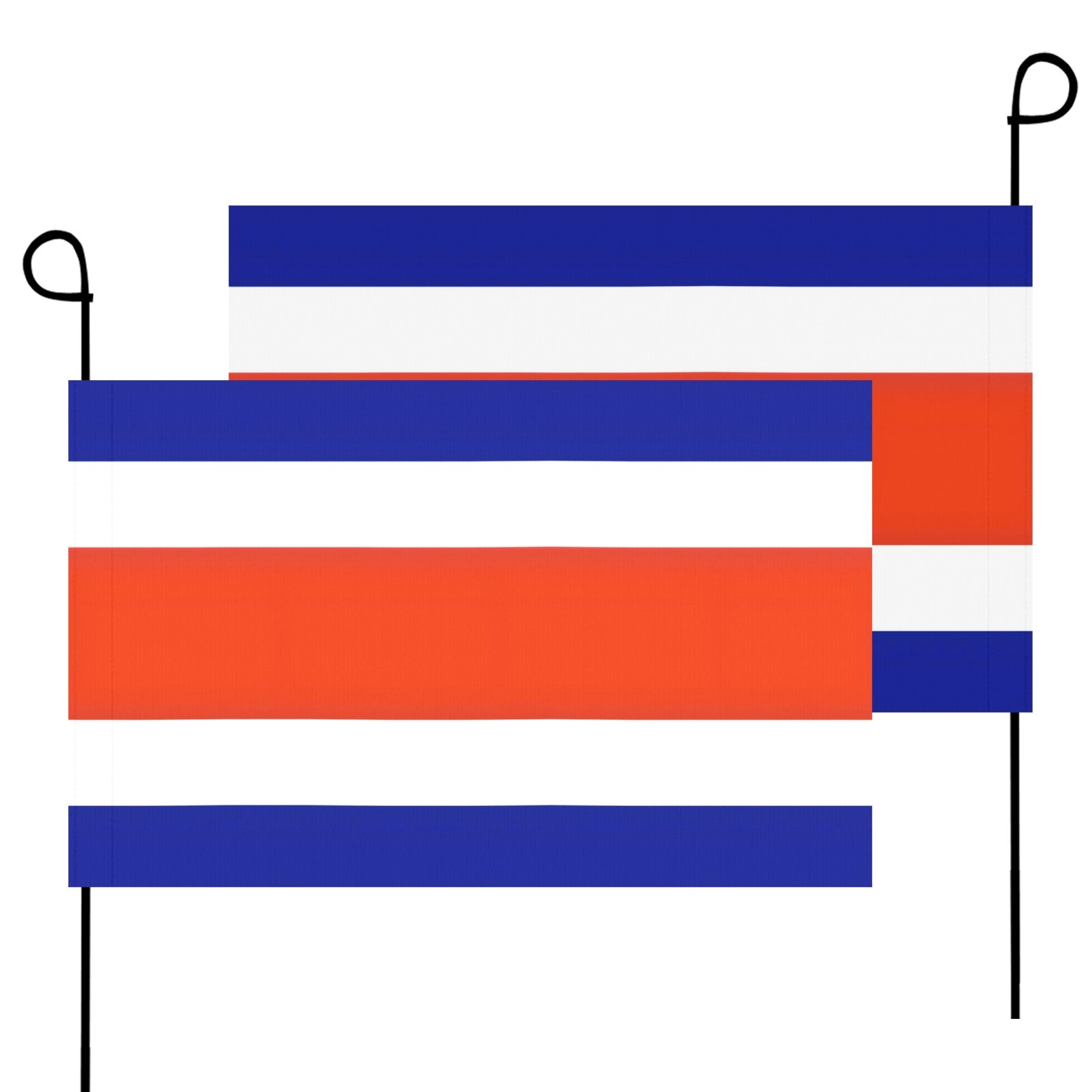 Blue, white, red striped flags by Luv My Flag.