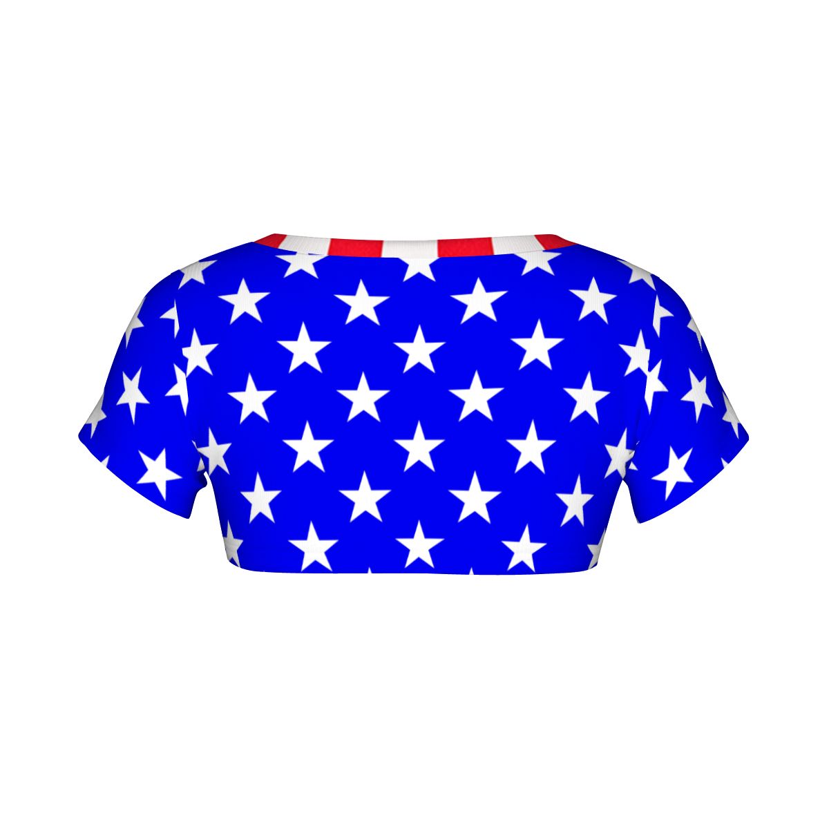 USA/American Flag Inspired Women's 1/2 Cut Short Sleeve T-Shirt