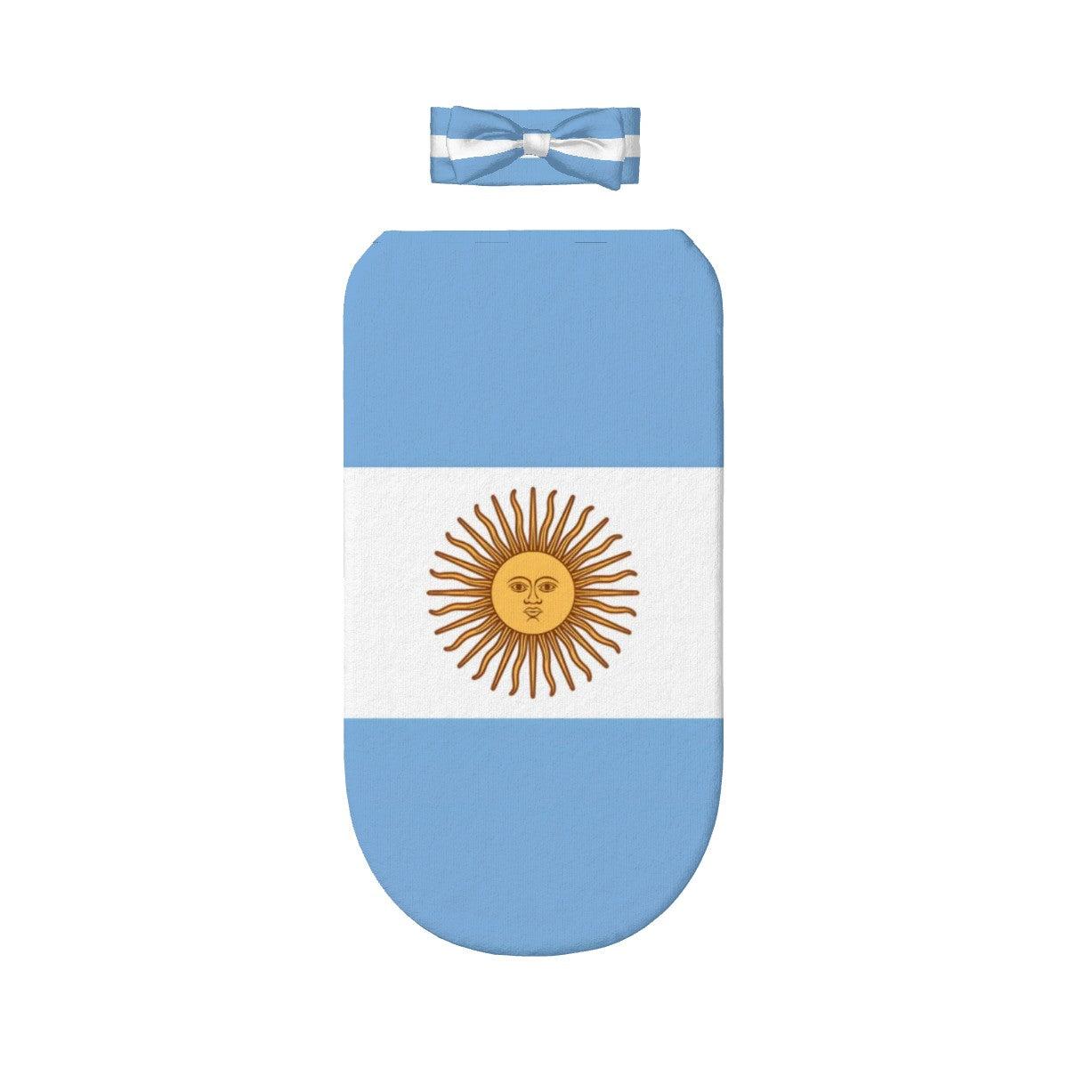Argentina Flag Inspired Baby Swaddle Sack with Baby Headband
