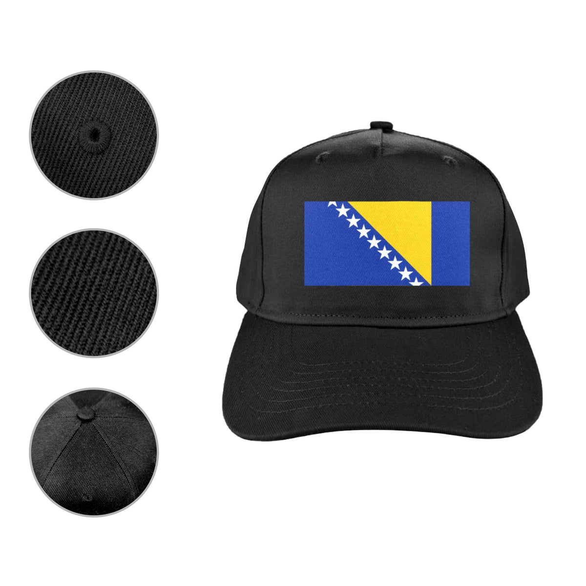 Bosnia and Herzegovina Flag Baseball Cap | Printed in the  USA