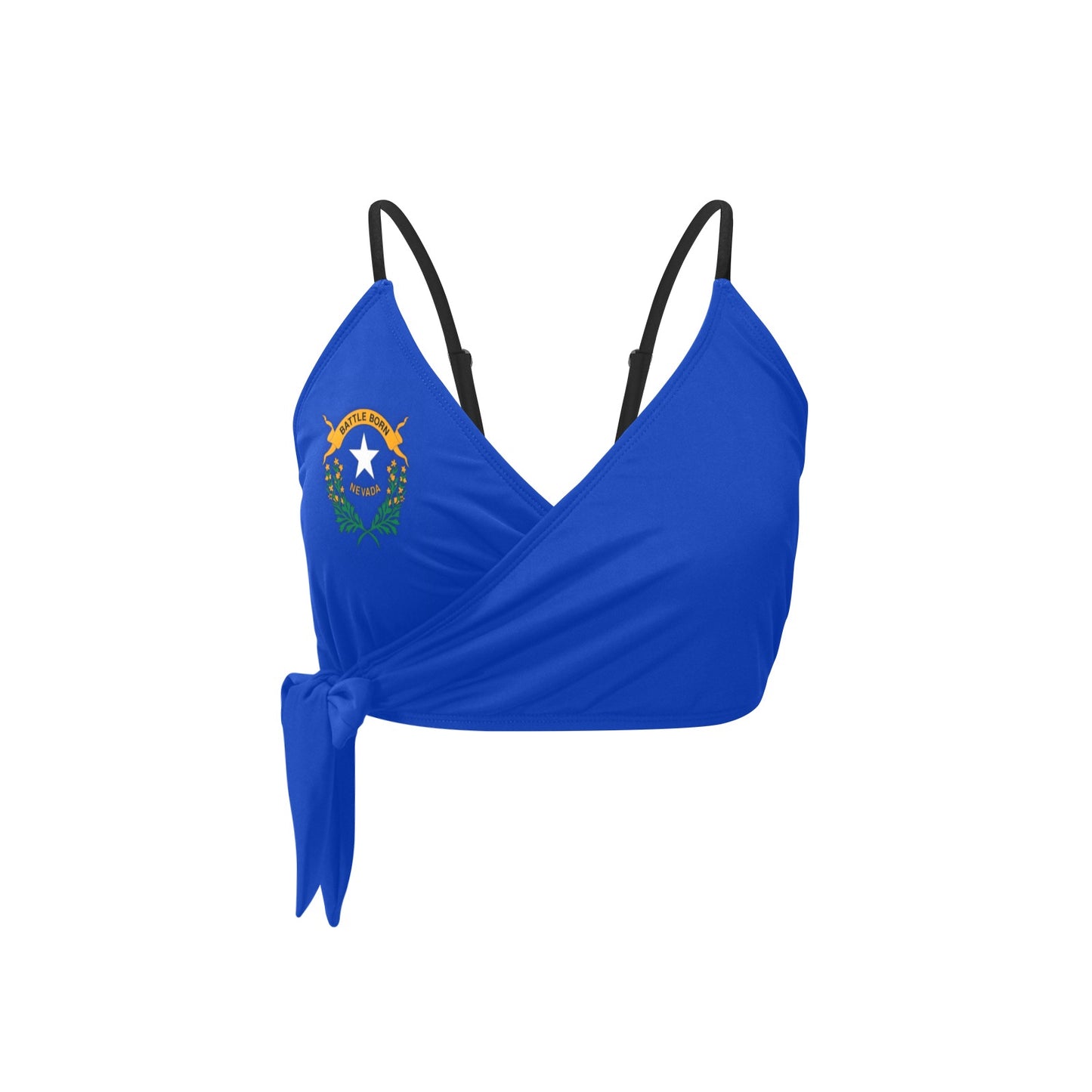 Nevada Flag Inspired Knot Side Bikini Top