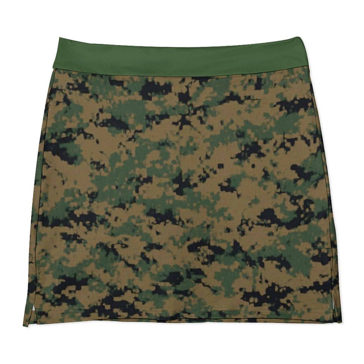 Thin Green Line Flag Inspired Eagle On Digital Camo Women’s Skort with Pocket