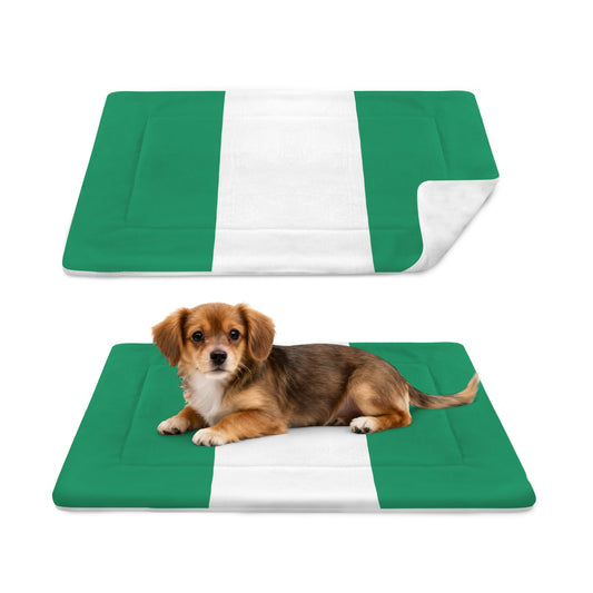 Nigeria Flag Inspired Pet Mat 25x18inch (Made in the USA)