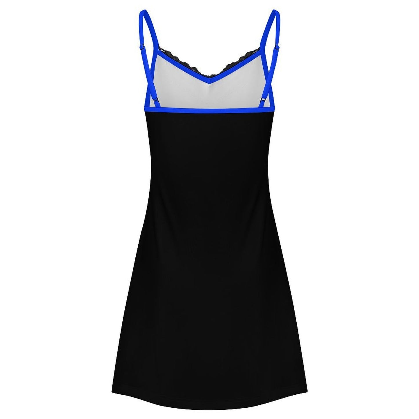 Thin Blue Line Flag Inspired Women's Lace Slit Cami Pajama Dress