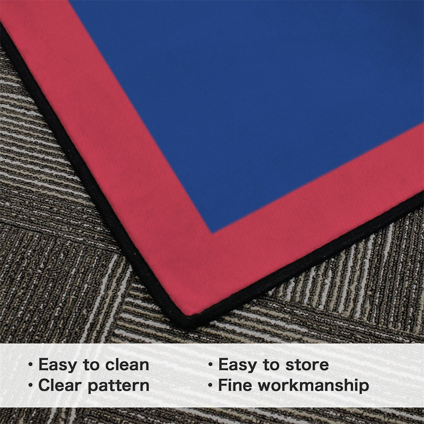Guam Flag Inspired 84x60 Inch Area Rug with Black Binding (Made in the USA)