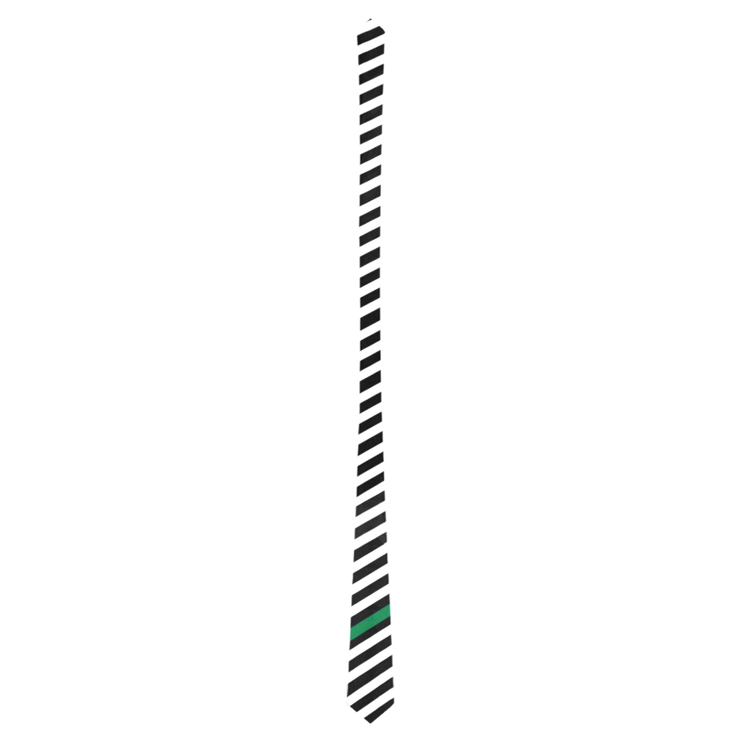 Thin Green Line Flag Inspired Classic Necktie (Two Sides)