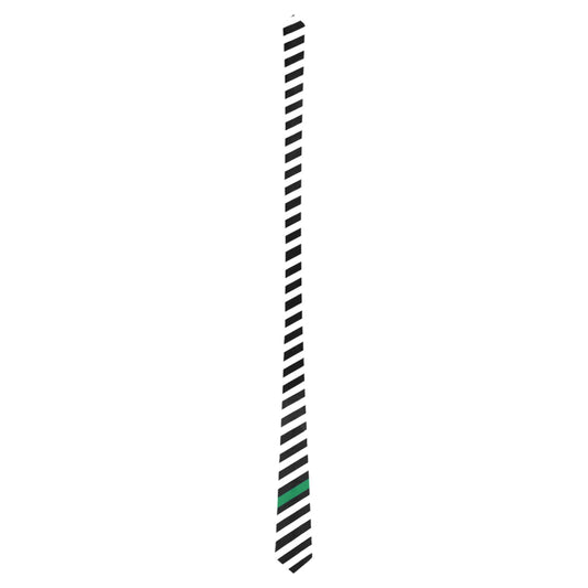 Thin Green Line Flag Inspired Classic Necktie (Two Sides)