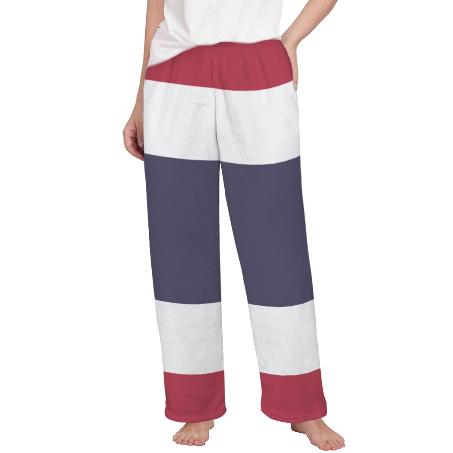 Thailand Flag Inspired Women's Flannel Pajama Trousers Made in the USA
