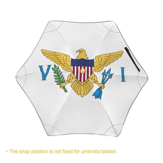 Virgin Islands (US) Flag  Inspired Kids Safe Round Corner Umbrella