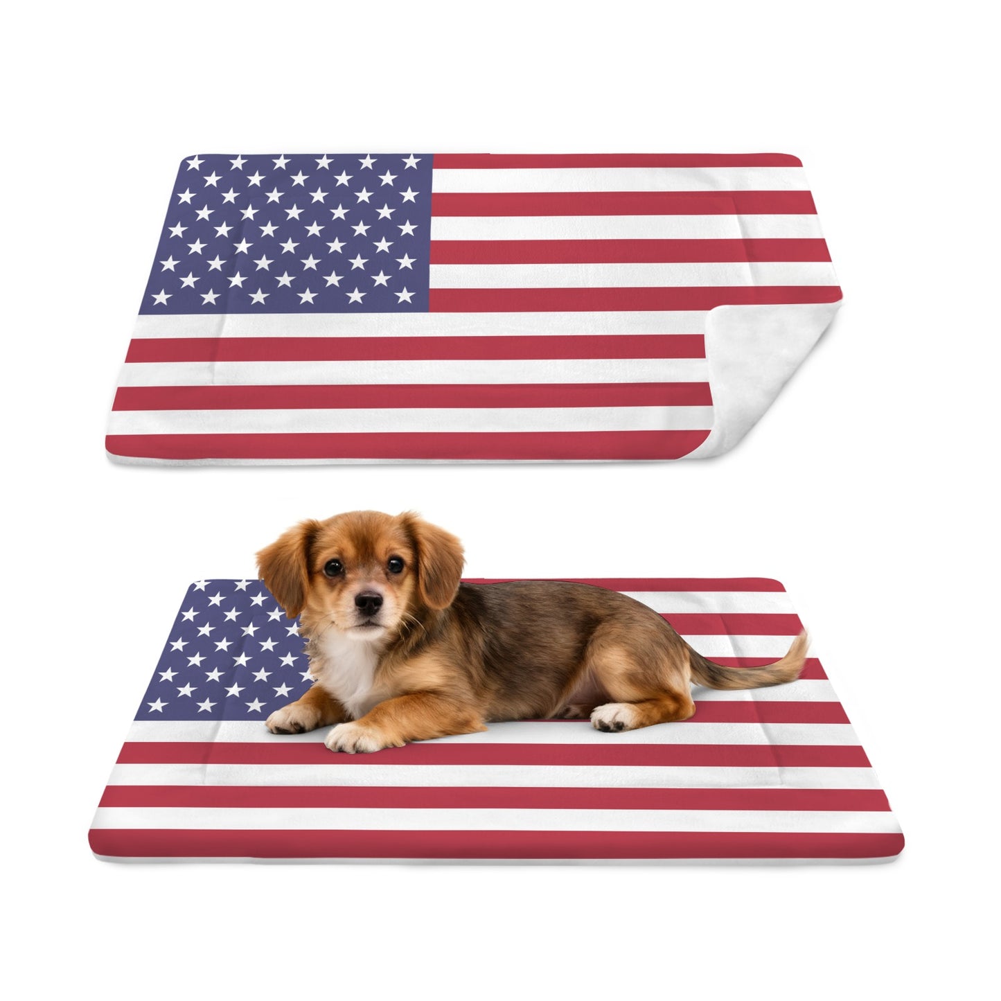 USA/American Flag Inspired Pet Mat 25x18inch (Made in the USA)