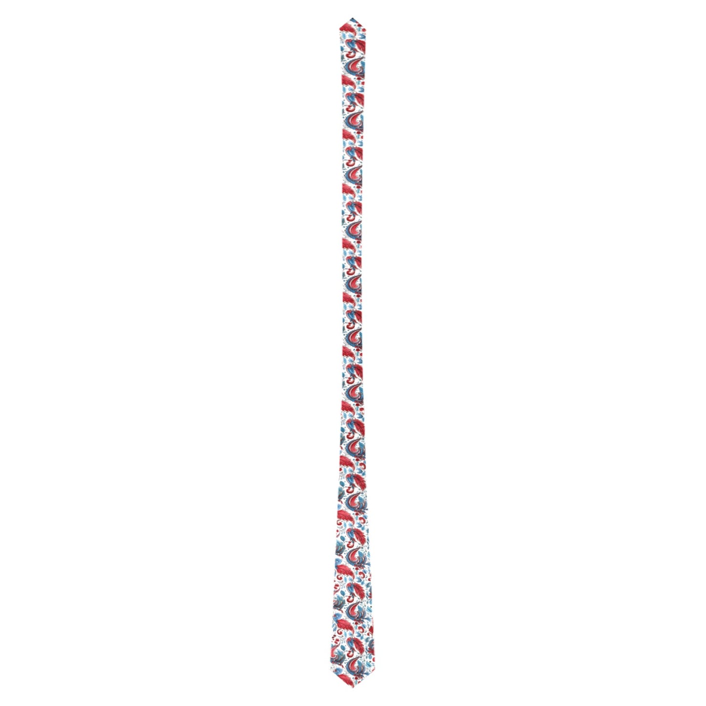 USA/American Flag Inspired USA/American Flag Inspired Paisley Pattern Pattern Classic Necktie (Two Sides)