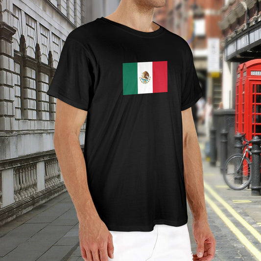Mexico Flag Inspired Men's Heavy Cotton T-Shirt | Ships from USA