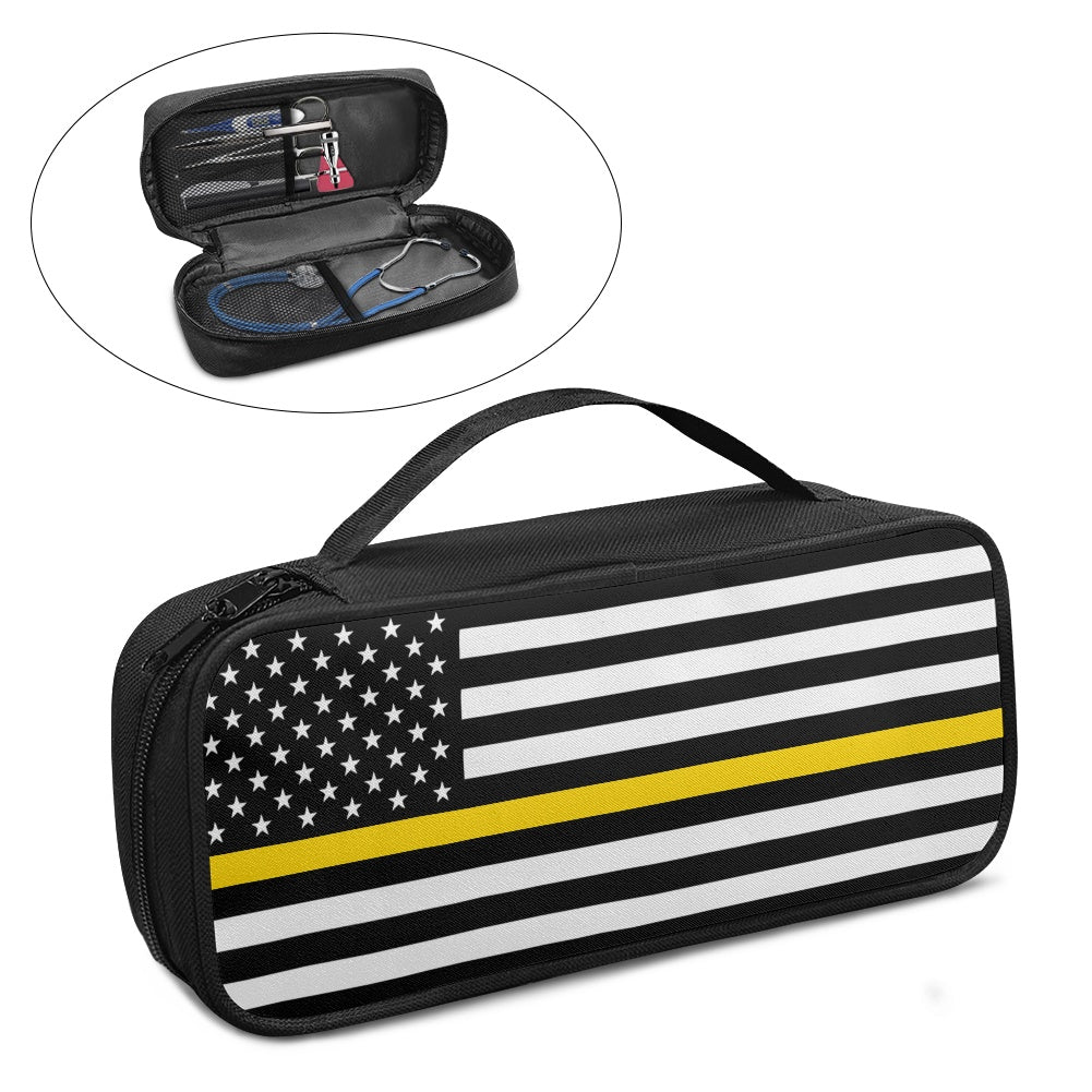 Thin Gold Line Flag Inspired Stethoscope Storage Bag