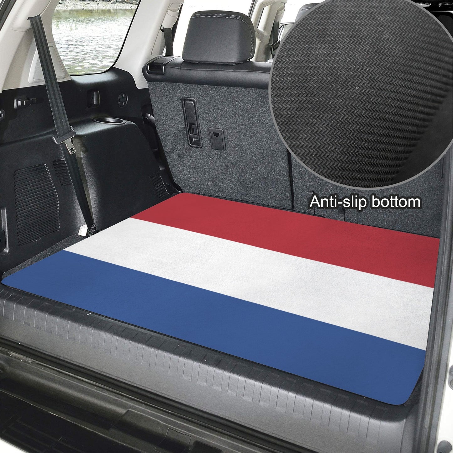 Netherlands Flag Inspired Car Trunk Mat 100 × 75 cm / 39.4 × 30 in Printed in the USA