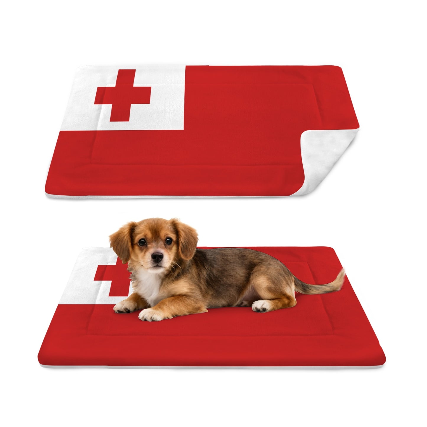 Tonga Flag Inspired Pet Mat 25x18inch (Made in the USA)