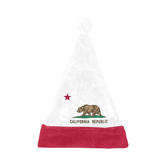 California Flag Christmas Santa Hat