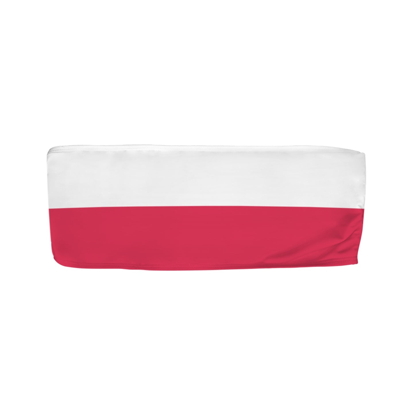 Poland Flag Inspired Bandeau Tube Bikini Top