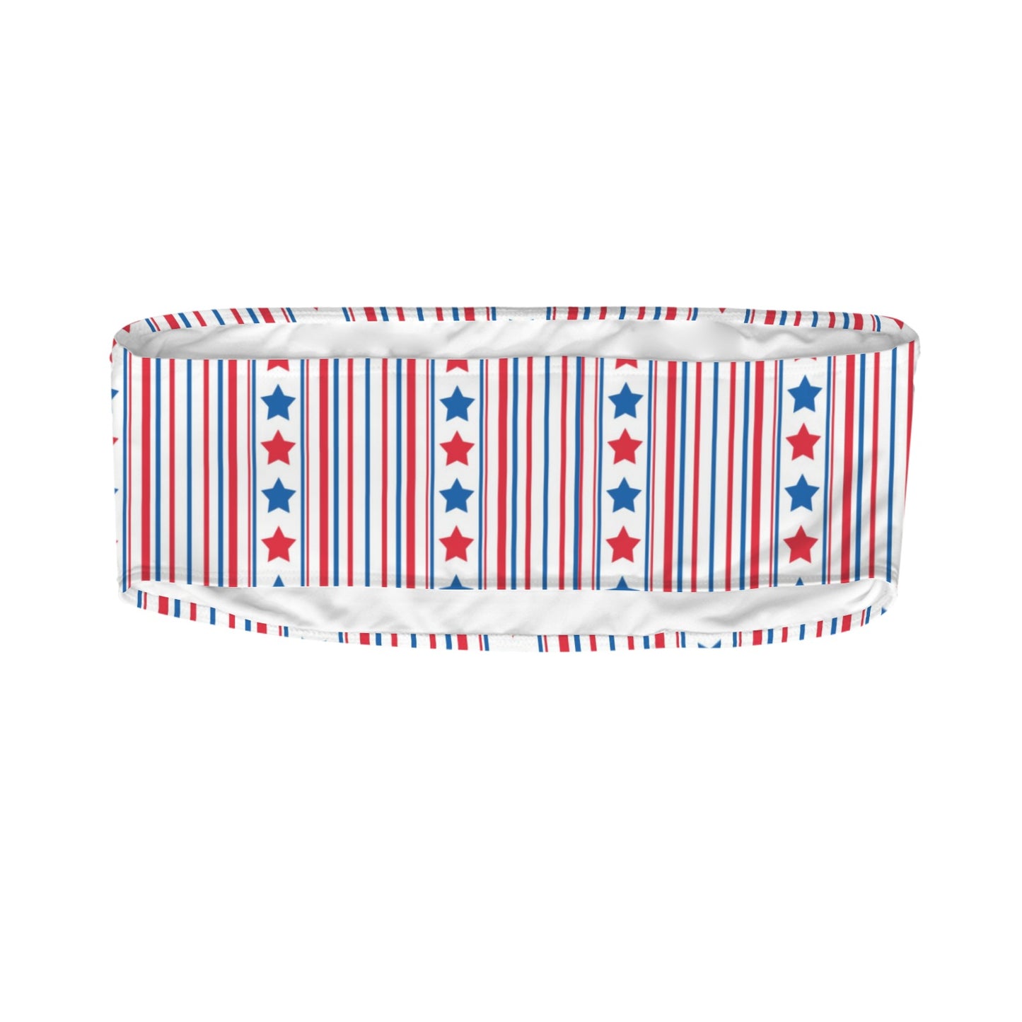 USA/American Flag Inspired Stars & Stripes Pattern Flag Inspired Bandeau Tube Bikini Top