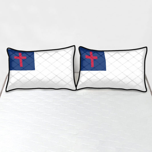Christian Flag Inspired Pillowcase Pair – Rest in Faith with Style That’s Rare