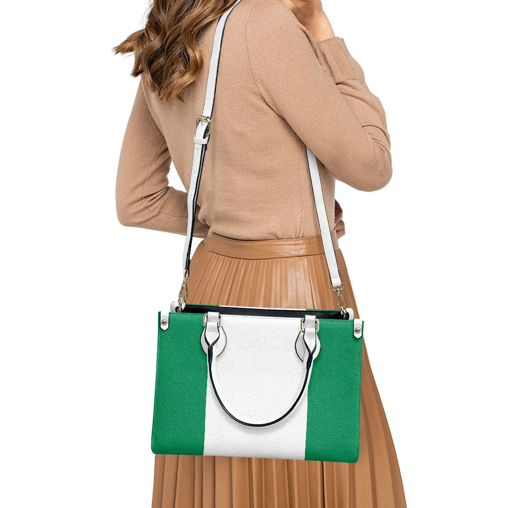 Nigeria Flag Bag With Swagger – PU Leather Purse for Daily Matter - Luv My Flag