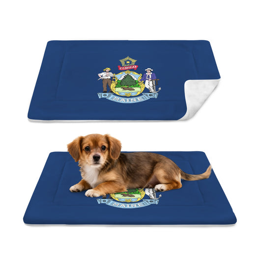 Maine Flag Inspired Pet Mat 25x18inch (Made in the USA)