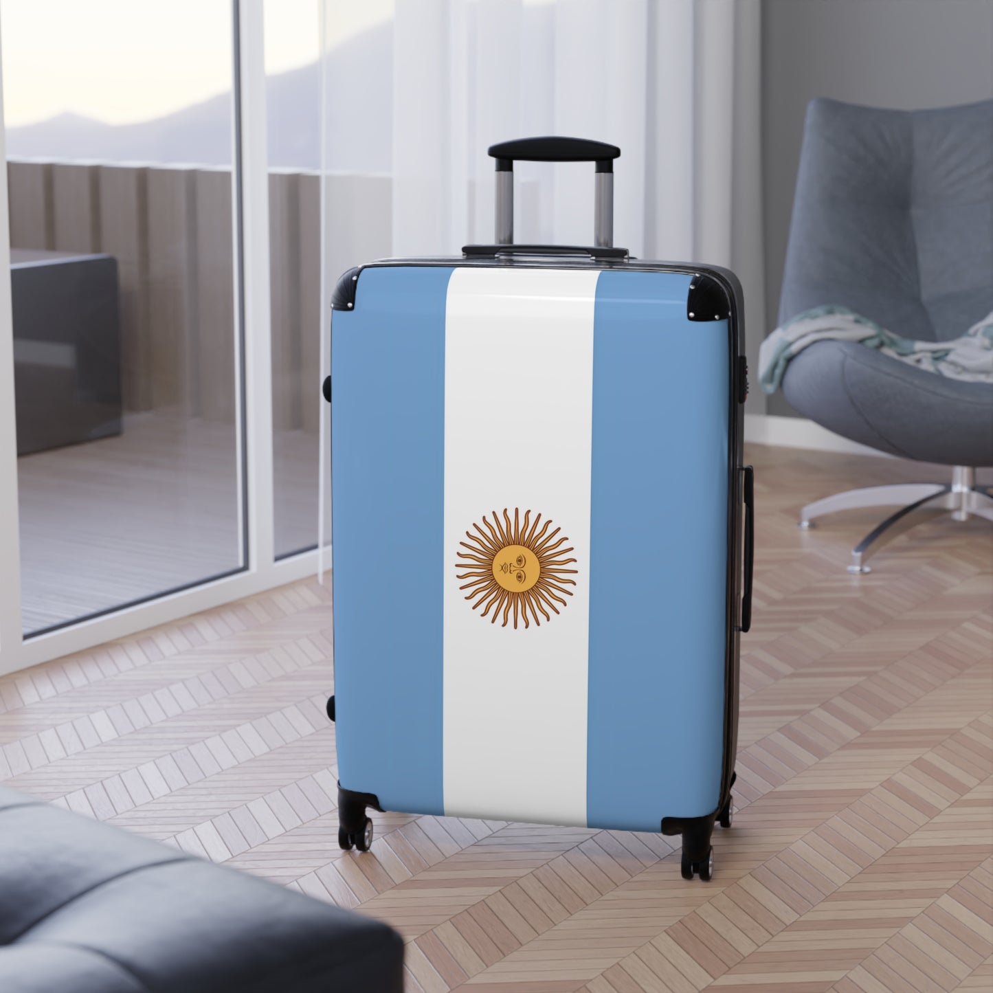 Argentina Flag Inspired Suitcase
