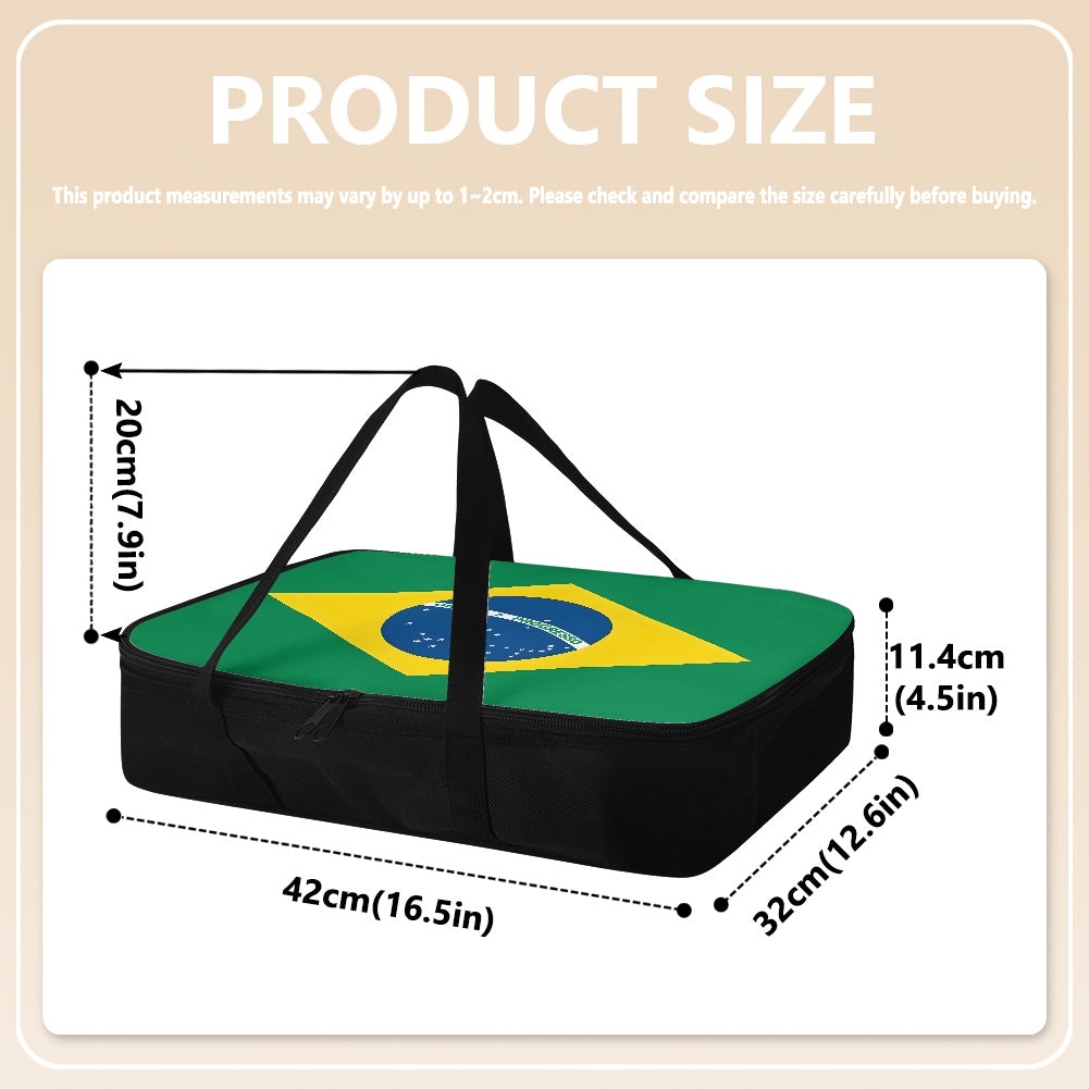 Brazil Flag Inspired Insulated Casserole Carrier – Durable Hot & Cold Food Bag