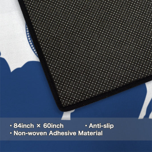 Wyoming Flag Inspired 84x60 Inch Area Rug with Black Binding (Made in the USA)