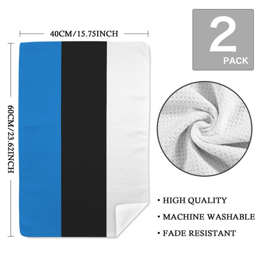 Estonia Flag Inspired Kitchen Towel 40X60cm (Pack of 2) | Printed In the USA