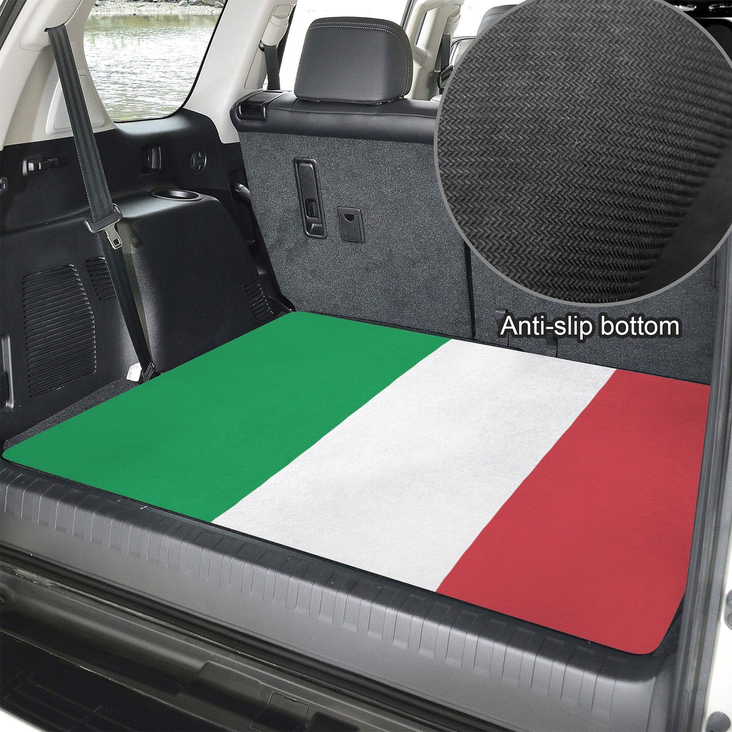 Italy Flag Inspired Car Trunk Mat 100 × 75 cm / 39.4 × 30 in Printed in the USA