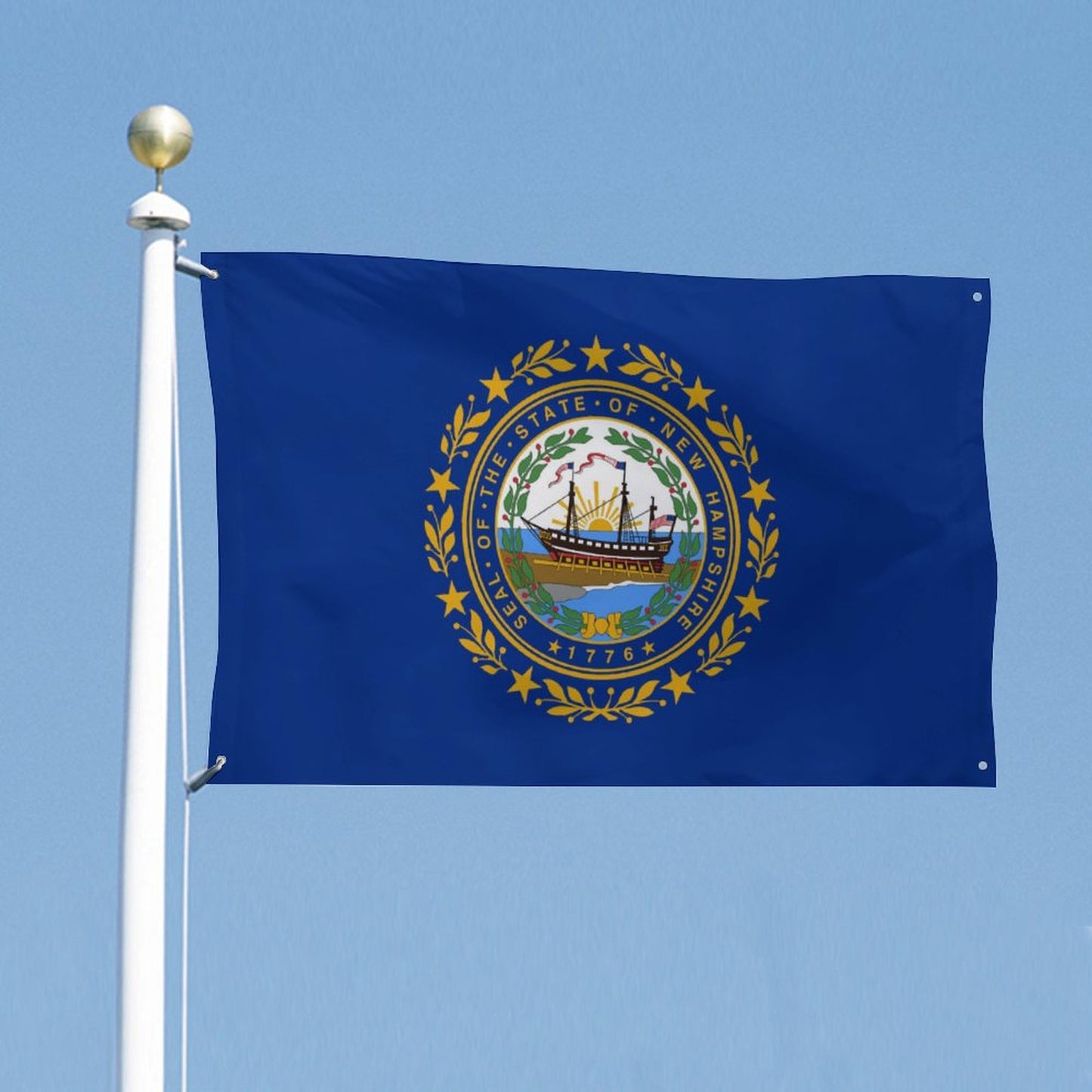New Hampshire Flag Inspired Wall Mount Flag with Four Grommets (35x59 in)