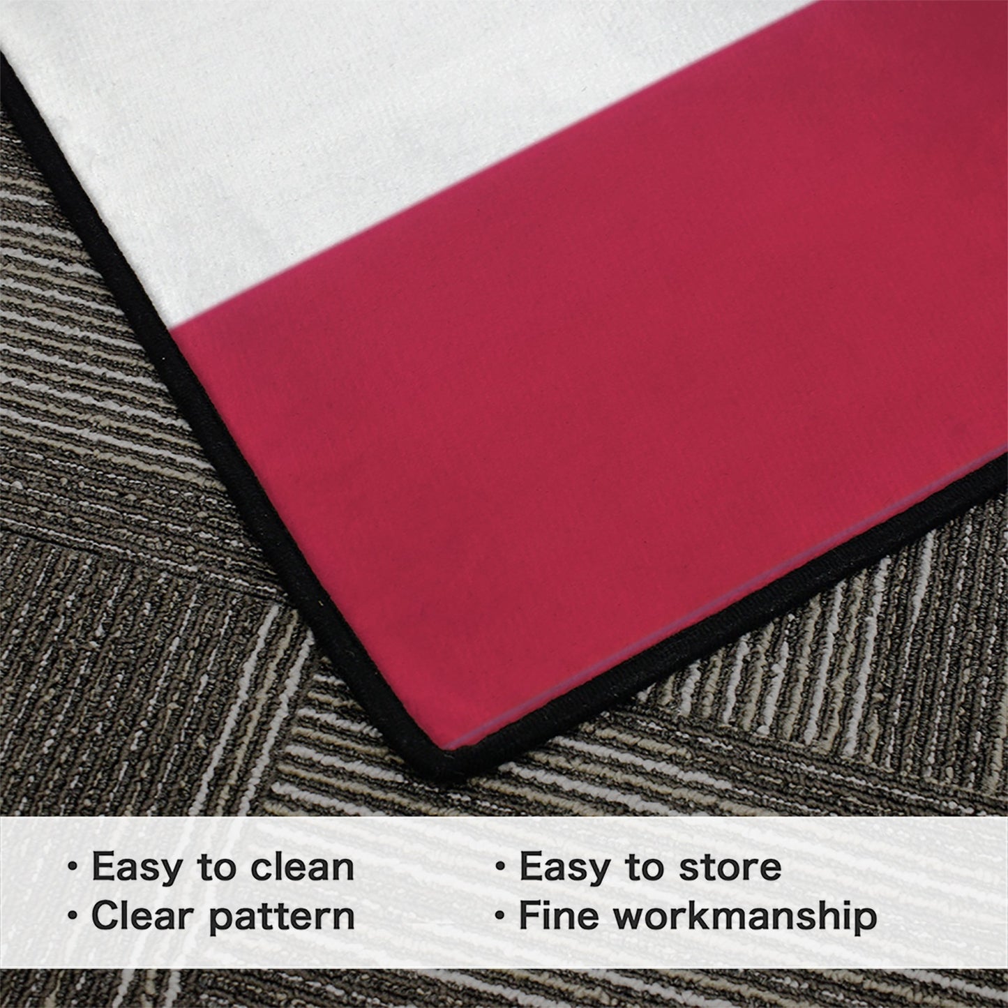 California Flag Inspired 84x60 Inch Area Rug with Black Binding (Made in the USA)