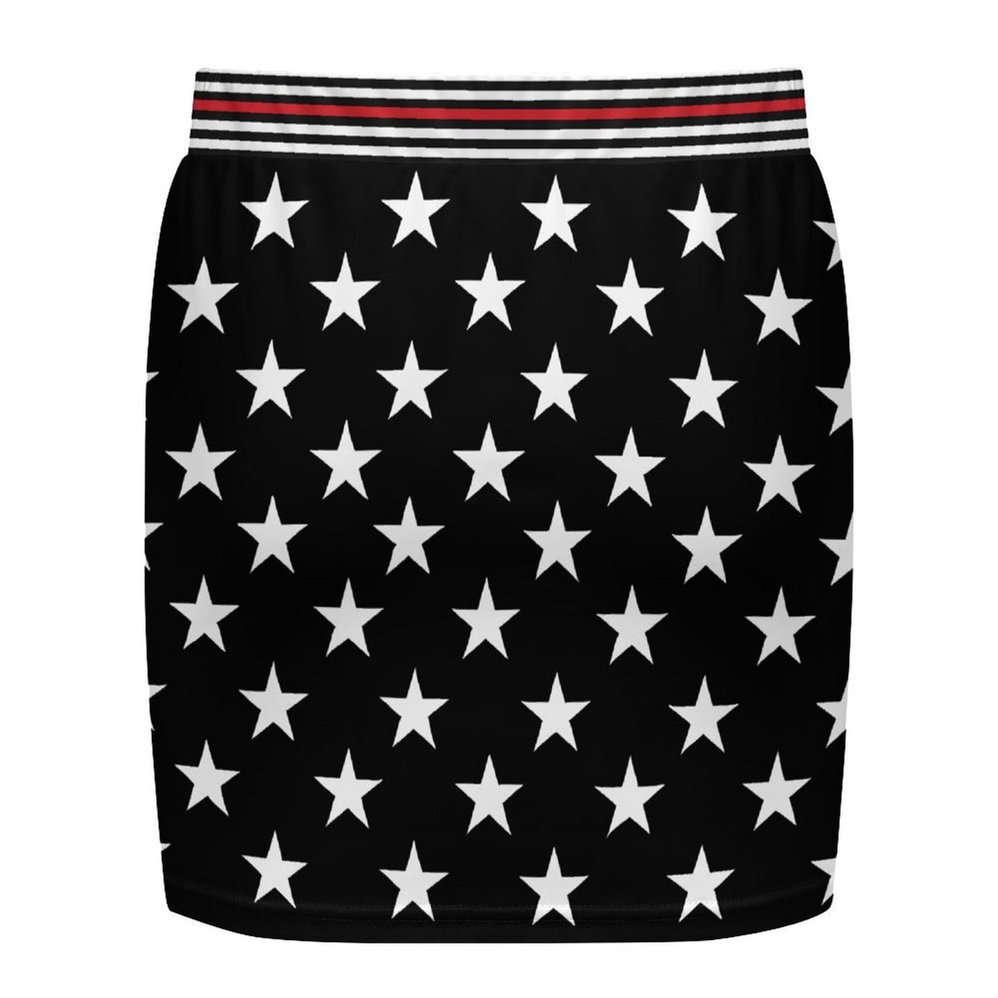 Thin Red Line Flag Inspired Women's Mini Skirt